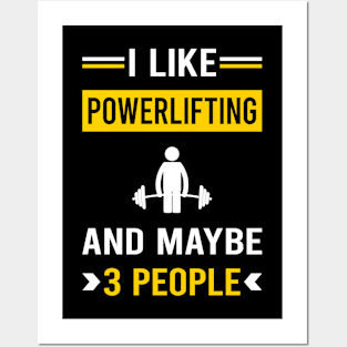 3 People Powerlifting Posters and Art